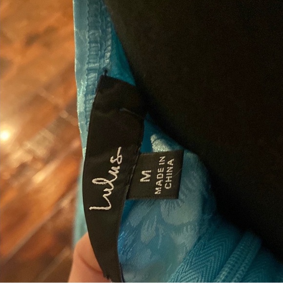 Lulu's Blue One-Shoulder Sundress - Picture 4 of 5